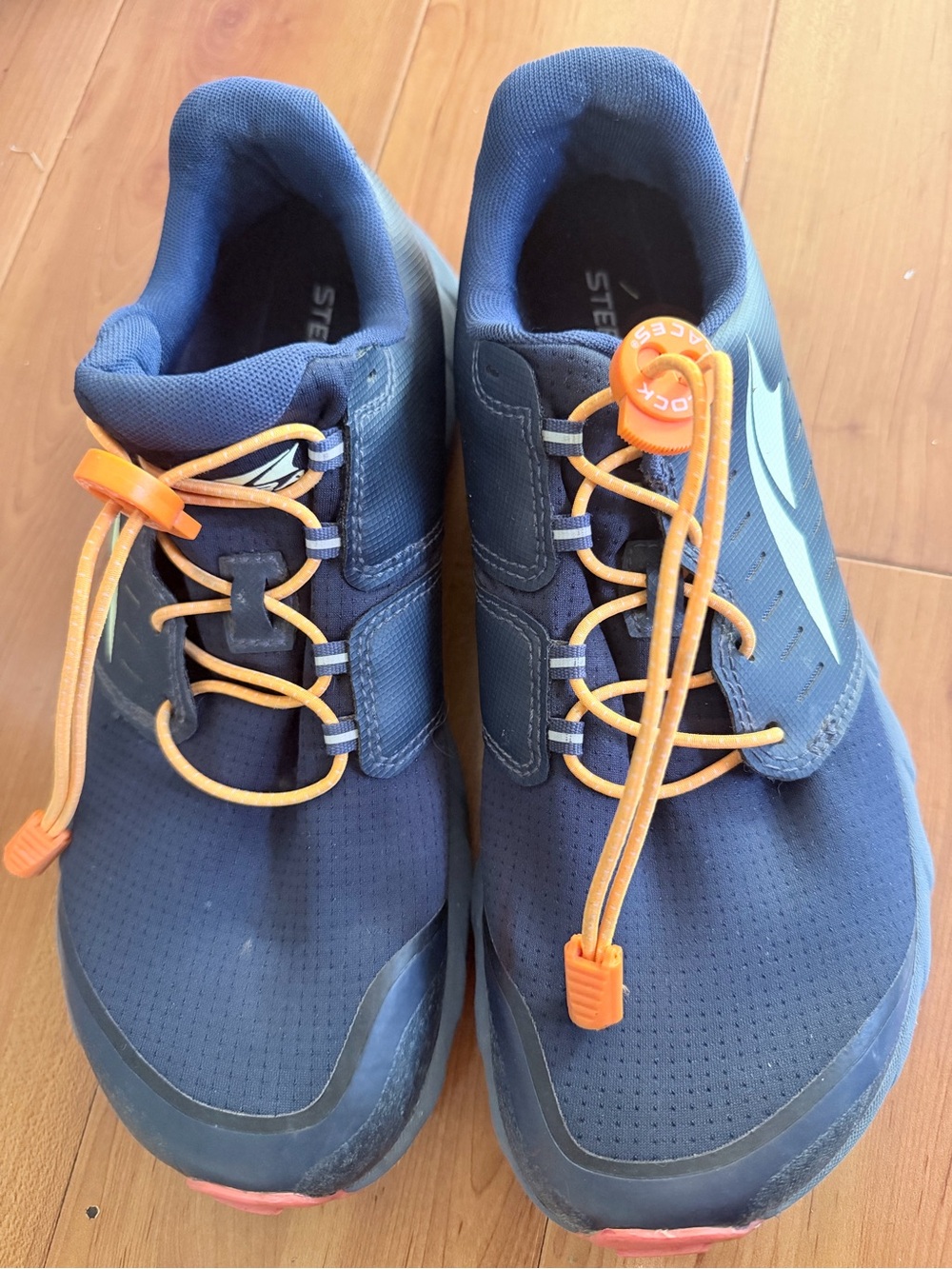 Altra Men's Navy Running Shoes with Orange Quick-Lace